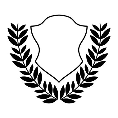 Çelenk tasarım içinde izole kalkan