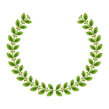 İzole yaprakları çelenk tasarım