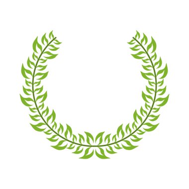 İzole yaprakları çelenk tasarım