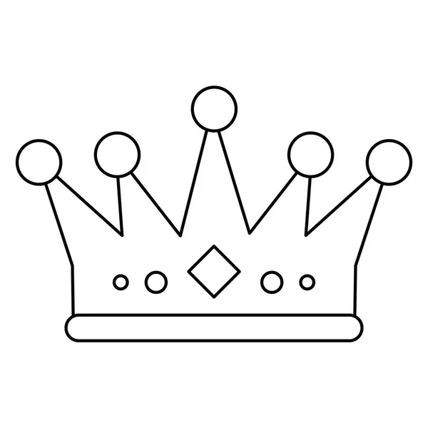 Projeto de coroa de realeza isolada — Vetor de Stock