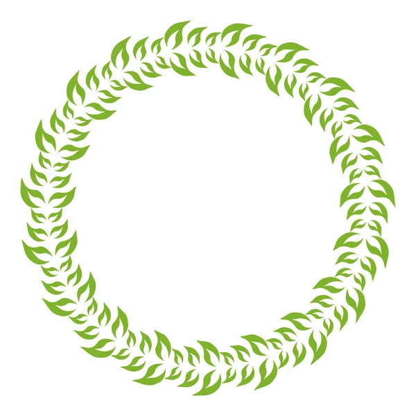 Conception de couronne de feuilles isolées — Image vectorielle
