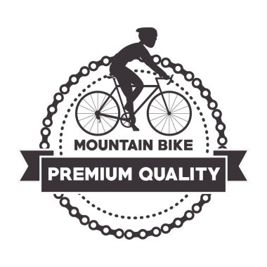 Adam binicilik bisiklet içinde daire ve şerit tasarımı