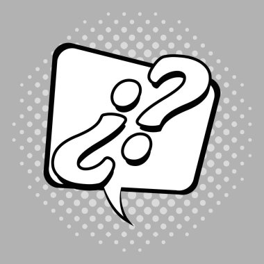 Soru tasarım kabarcık pop sanat