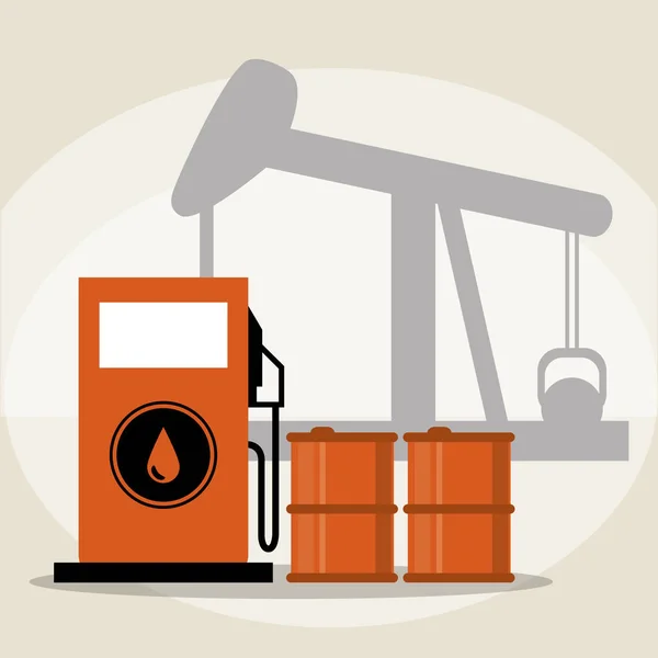 Цена на нефть и промышленный дизайн — стоковый вектор