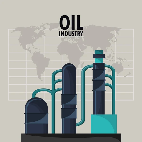 Prix du pétrole et conception industrielle — Image vectorielle