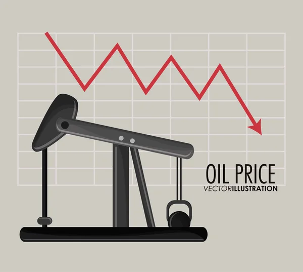 Petrol fiyatı ve endüstri tasarımı — Stok Vektör