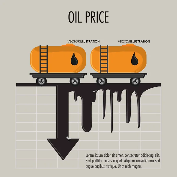 Petrol fiyatı ve endüstri tasarımı — Stok Vektör