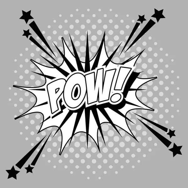 Bulle pop art de pow design — Image vectorielle
