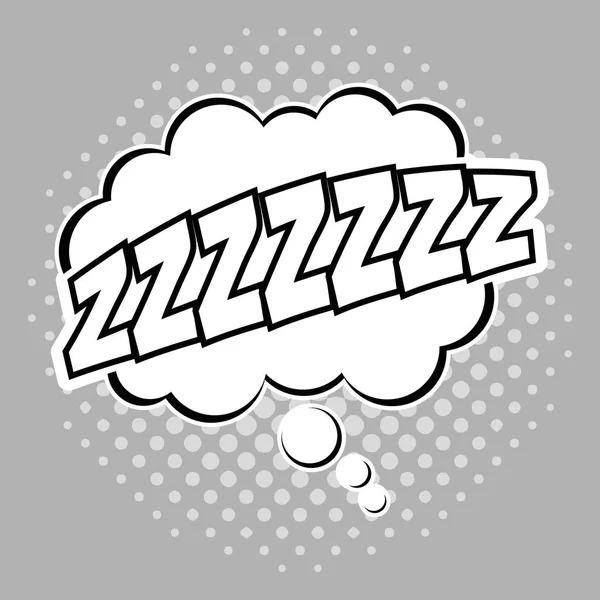 Bubble pop art of sleep design — Stock Vector