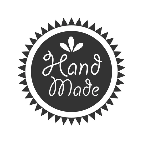 Hand Made label, handmade crafts workshop — Stock Vector