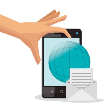 İzole akıllı telefon ve sms tasarım
