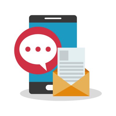 İzole akıllı telefon ve sms tasarım
