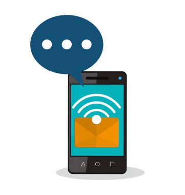 İzole akıllı telefon ve sms tasarım