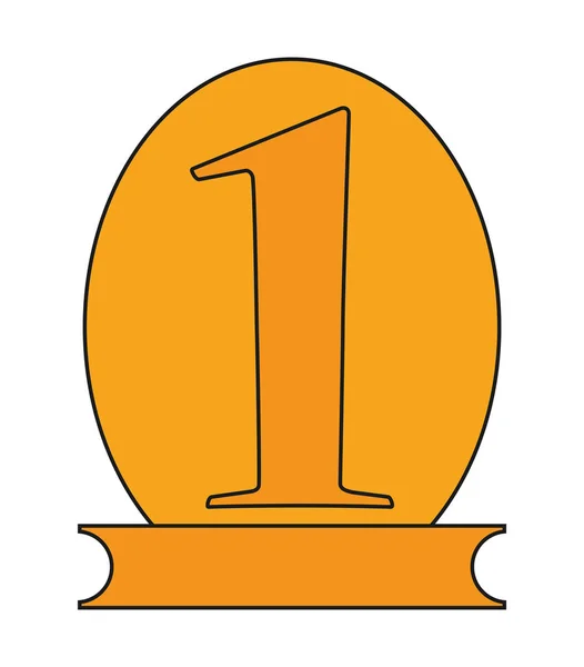 Izolované trofej pro číslo jedna design — Stockový vektor