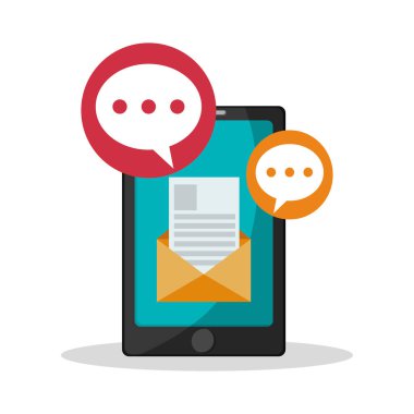 İzole akıllı telefon ve sms tasarım