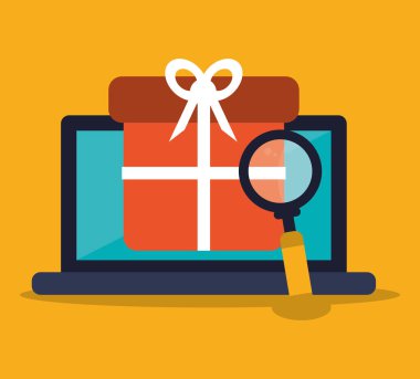 Dizüstü bilgisayar alışveriş ve e-ticaret tasarım