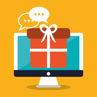 Bilgisayar alışveriş ve e-ticaret tasarım