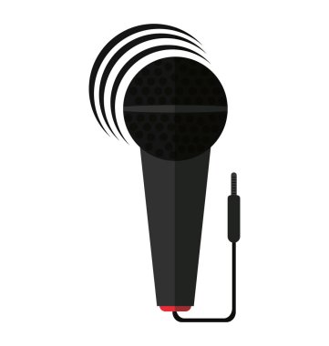 İzole mikrofon müzik konsept tasarım