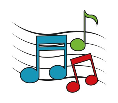 İzole müzik Not Tasarım