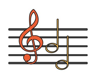 İzole müzik Not Tasarım