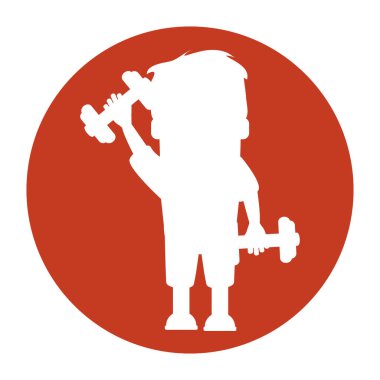 Ağırlık tasarım kaldırma adam çizgi film