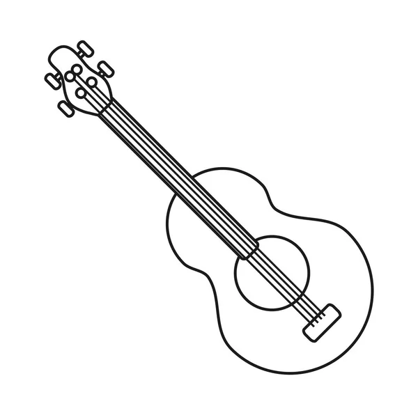 孤立的吉他仪器设计 — 图库矢量图片