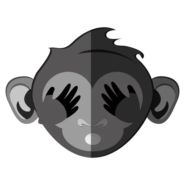 Isolated monkey cartoon face design — Stock Vector