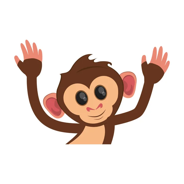 Isolated monkey cartoon design — Stock Vector