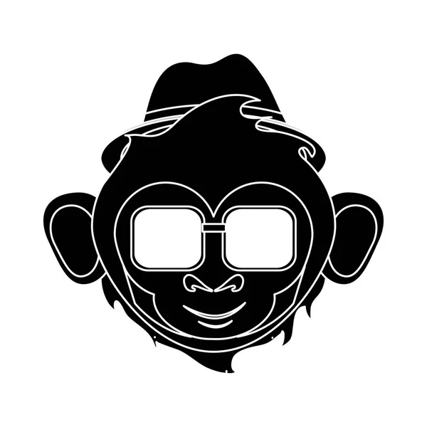 Ізольований дизайн мультфільму мавпи — стоковий вектор