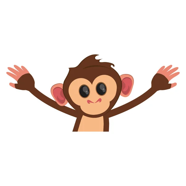 Isolated monkey cartoon design — Stock Vector