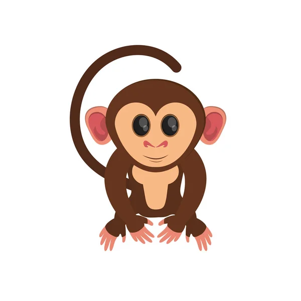 Isolerade monkey tecknad design — Stock vektor