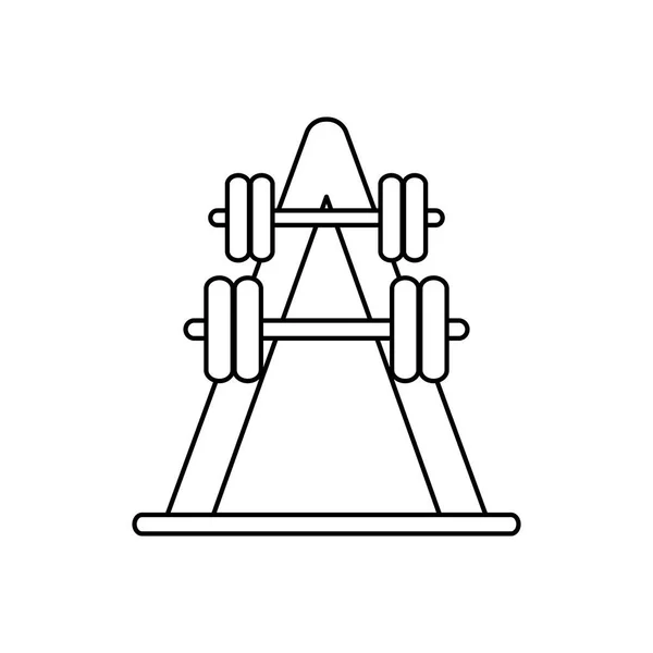 Design del concetto di peso e fitness — Vettoriale Stock