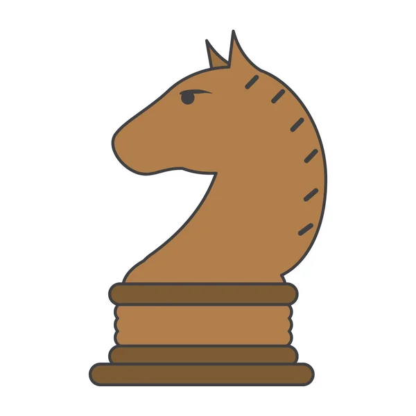 Diseño de caballos de ajedrez aislado — Vector de stock