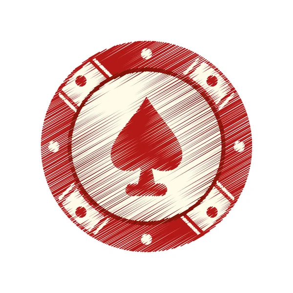 İzole chip casino tasarım — Stok Vektör