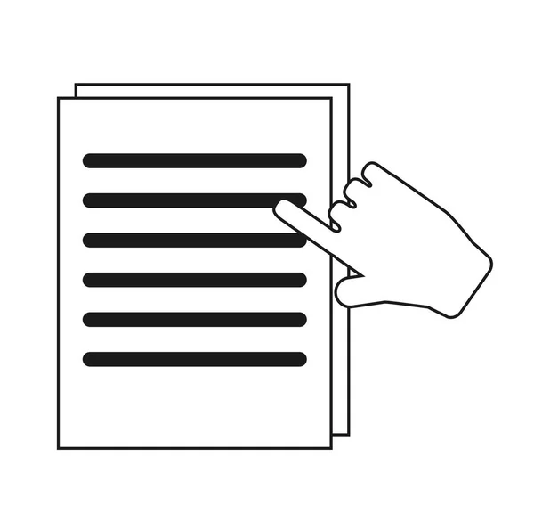 Papel de documento isolado e design de cursor —  Vetores de Stock
