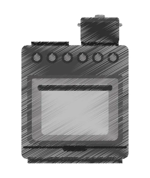 Isolated stove machine design — Stock Vector
