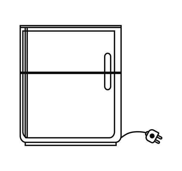 Geïsoleerde koelkast machinebouw — Stockvector