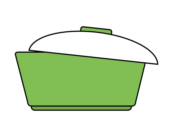 Ізольований дизайн кухонної чаші — стоковий вектор