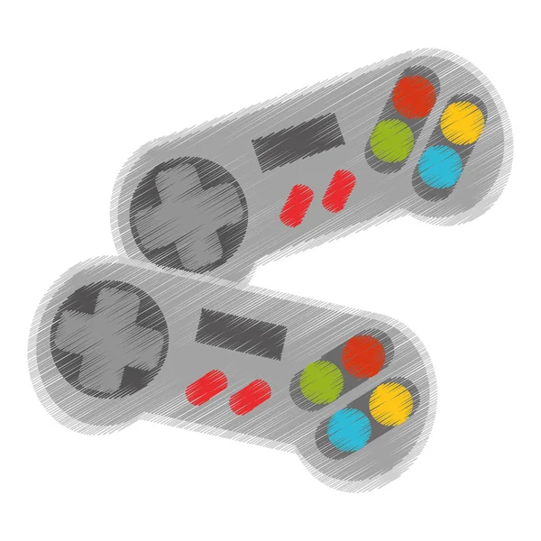 Isolated videogame control design — Stock Vector
