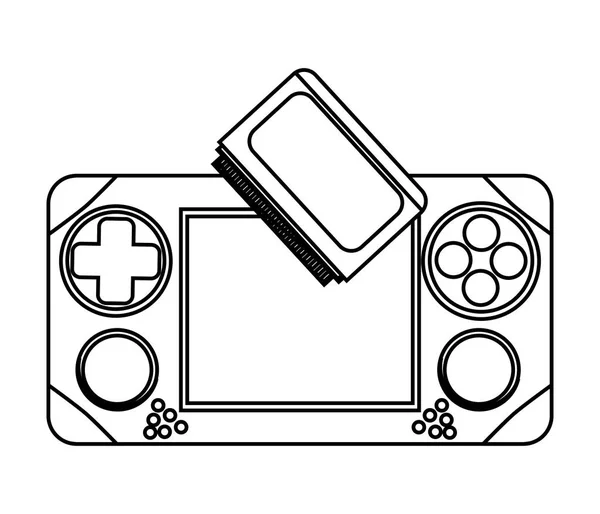 Isolated videogame control silhouette — Stock Vector