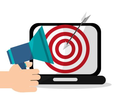 Dizüstü bilgisayar ve dijital pazarlama tasarım