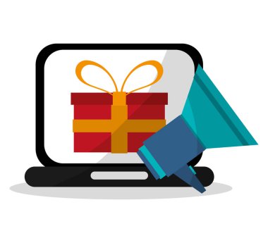 Dizüstü bilgisayar ve dijital pazarlama tasarım