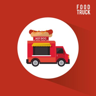 Renkli gıda kamyon tasarım