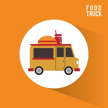 Renkli gıda kamyon tasarım