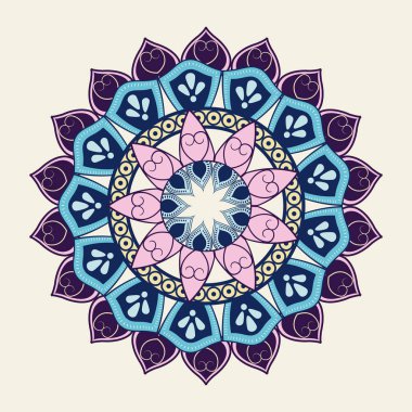 Renkli mandale tasarım