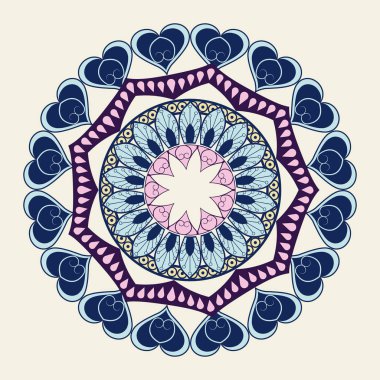 Renkli mandale tasarım
