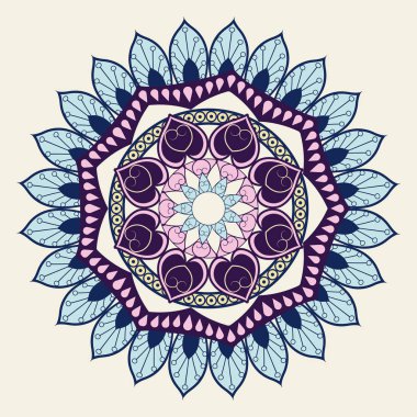 Renkli mandale tasarım