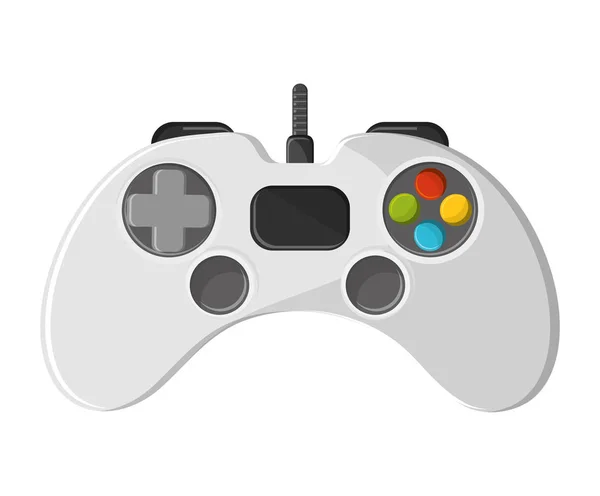 Projekt kontrola na białym tle videogame — Wektor stockowy