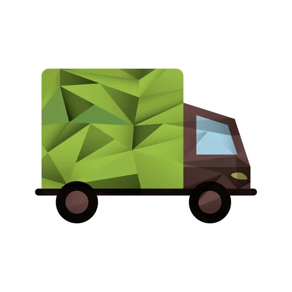 Conception de camion écologique isolé — Image vectorielle
