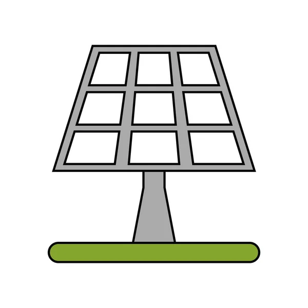 Izolované eco solární panel design — Stockový vektor